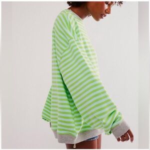 We The Free Classic Striped Oversized Crewneck